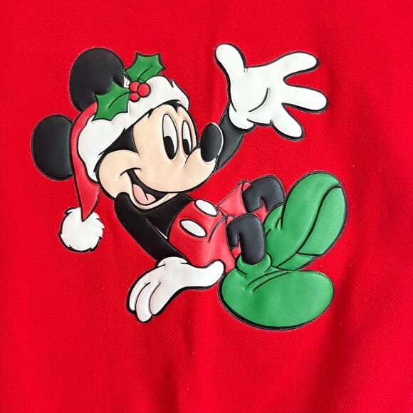 Vintage Holiday Kids Sweatshirt Mickey Mouse Christmas Graphic 4t Red Soft - Picture 3 of 6